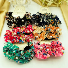 Pack of 6 Hair Scrunchies, Elastic Bands Ponytail Holder, Ties Rope Chiffon Headband,  Anti-Hair-Breakage Ponies Set for Girls, Women