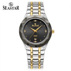 Seastar SS-2404M Men’s Two Tone Crystal Stainless Steel Watch