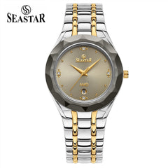 Seastar SS-2404M Men’s Two Tone Crystal Stainless Steel Watch