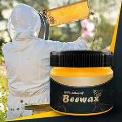 Beewax Wood Polish, Shining Polish for Wood & Furniture, Beewax Polish for Wood & Furniture, Multipurpose Natural Wood Wax, Home Cleaning Cleaner Tools, Natural Shine And Protection Cream, Organic Natural Pure Wax