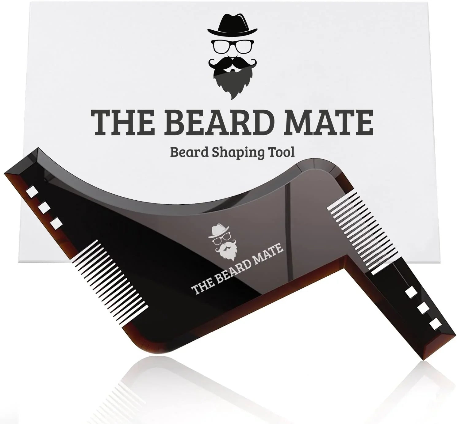 Beard Shaping Template, Men's Beard Styling Comb, Beard Trim Comb Shaper Template For Shaving Beard Straightener, Beard Shaping and Styling Template Comb, Hair Beard Trimmer Stencil, Men Beard Salon Brush Tools Barber Accessories