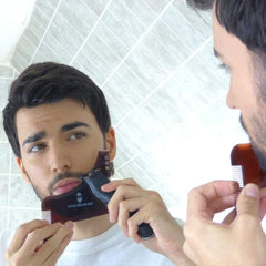 Beard Shaping Template, Men's Beard Styling Comb, Beard Trim Comb Shaper Template For Shaving Beard Straightener, Beard Shaping and Styling Template Comb, Hair Beard Trimmer Stencil, Men Beard Salon Brush Tools Barber Accessories