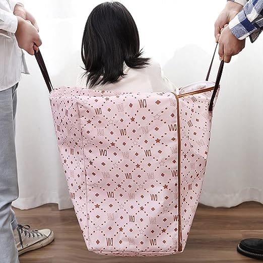 Parachute Storage Bag, Double Zip Luggage Moving Bags, Clothes Storage Bags, Under Bed Organizer Bags, Geometric Pattern Quilt Storage Bag, Travel Storage Hand Bag, Oxford Storage Bag, Folding Duvet Sorting Bags