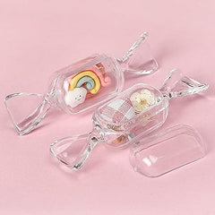Candy Shaped Storage Box, Mini Clear Jewelry Case for Storage, Transparent Small Items Jewelry Pills Pack, Mini Jewelry Organizer, Multipurpose Mini Item Organizer,  Travel Plastic Beads Jewelry Storage