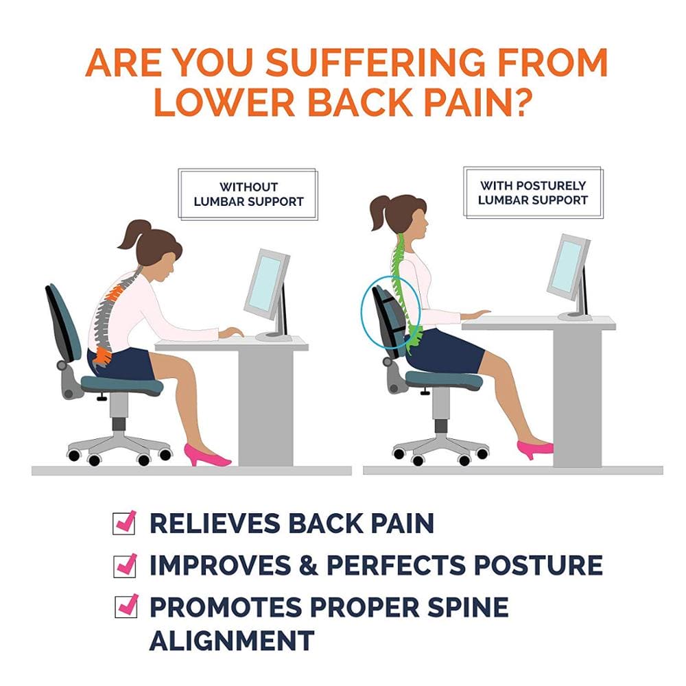 Pure Posture Seat Cushion, Massage Seat Cushion, Comfort Foam Tailbone Pillow, Car Seat Pad, Memory Foam Seat Cushion For Relaxation, Back Pain Relief Pillow, Hemorrhoid Tailbone Cushion, Posture Seat Pads for Office Wheelchair Kitchen Car