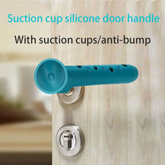 2 In 1 Silicon Door Knob Cover, Anti-Collision Door Knob Pad, Noiseless Suction Cup Doorknob Cover, Children's Safety Door Handle, Antistatic Silicone Door Knob Cover