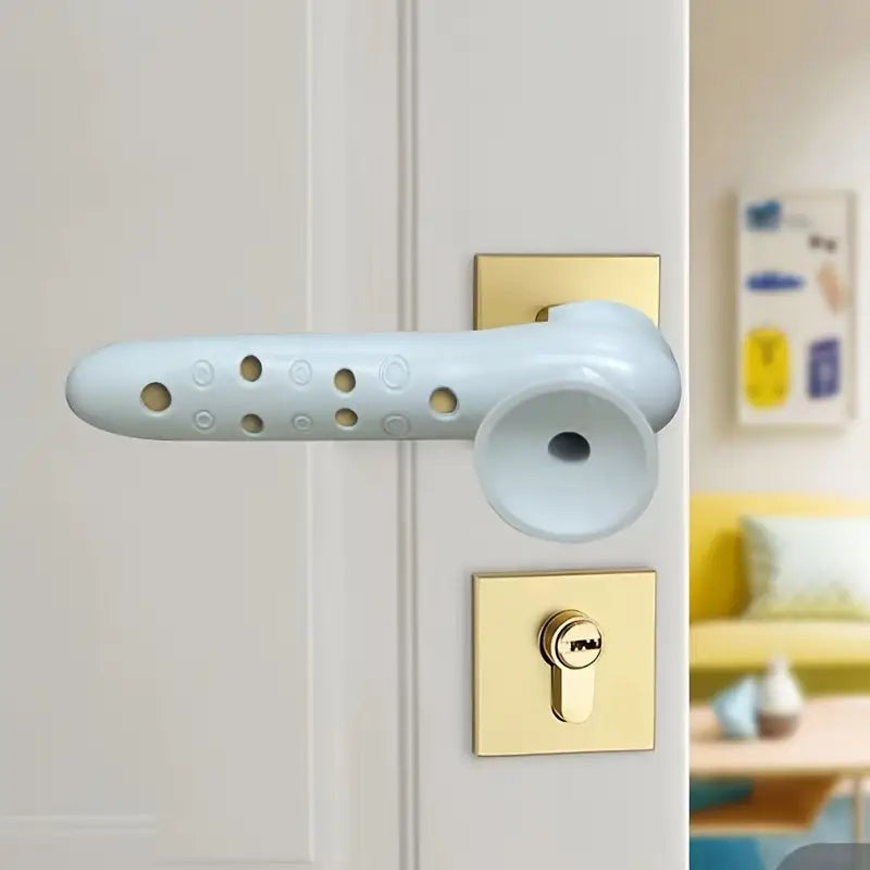 2 In 1 Silicon Door Knob Cover, Anti-Collision Door Knob Pad, Noiseless Suction Cup Doorknob Cover, Children's Safety Door Handle, Antistatic Silicone Door Knob Cover