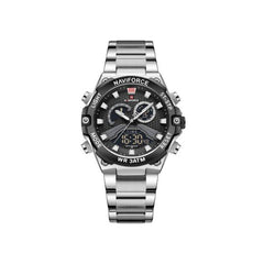Naviforce - Silver Black Watch NF9207 - Black