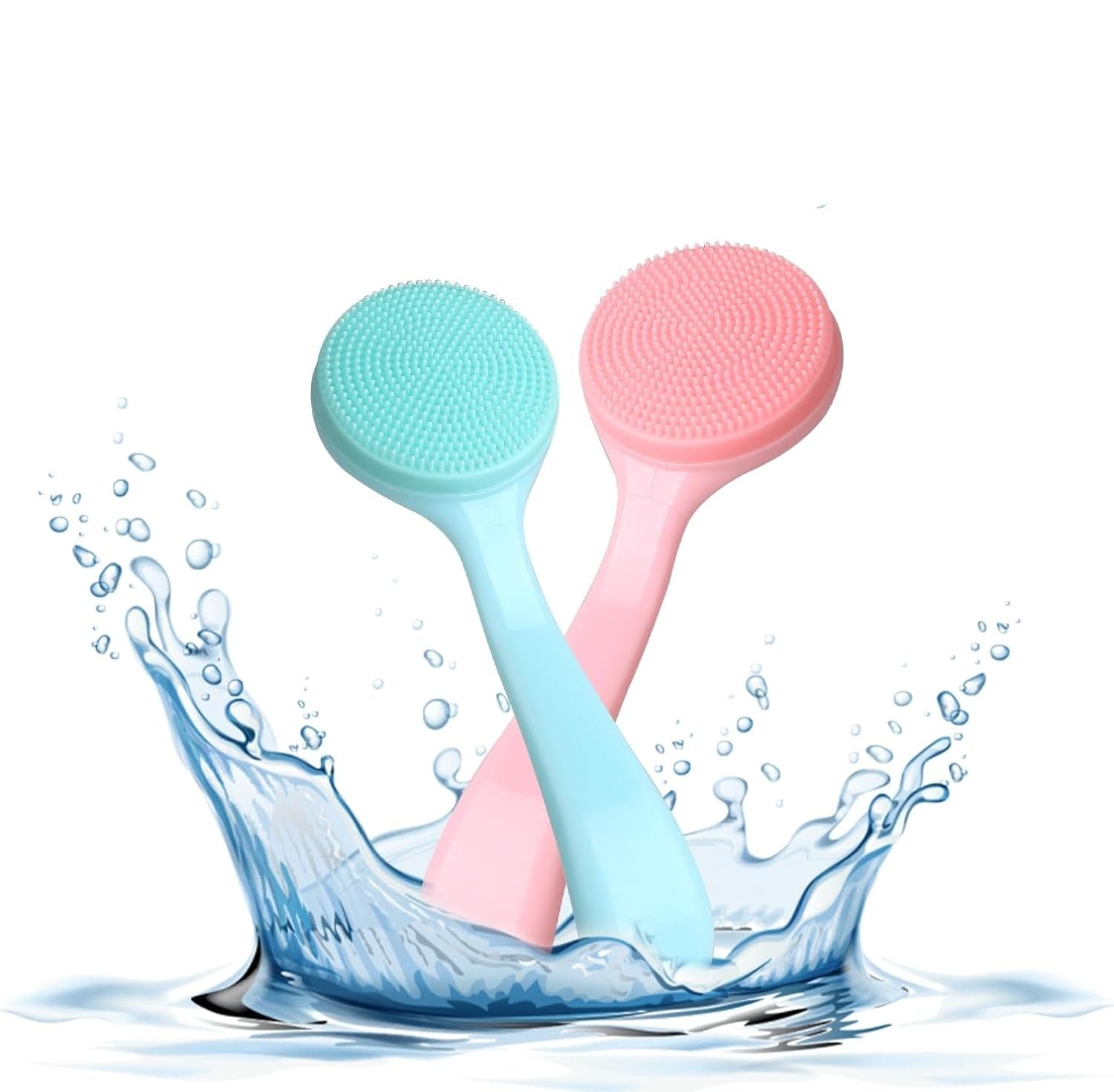 Silicon Facial Cleansing Brush, Soft Face Massage Wash Brush, Exfoliator Face Wash Scrub Cleanser