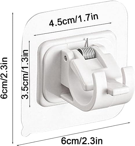 Set Of 2 Transparent Curtain Rod Holder, Household Fixed Clip, Hanging Hook Holder, Self Adhesive Sticky Hooks, Adjustable Clamp Bracket Holder, Crossbar Hook for Storing Gadgets, Multipurpose Curtain Rod Holder