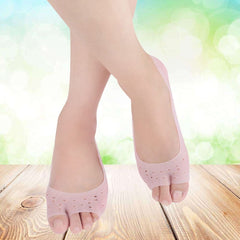 Pair Of Silicone Boat Heel Insole, Silicone Moisturizing Gel Sock, Anti Crack Protective Insole, Soft Open Toe Socks For Foot Care Protector, Shallow Boat Sock for Girls Ladies, Nonslip Gel Moisturizing Socks Foot Care