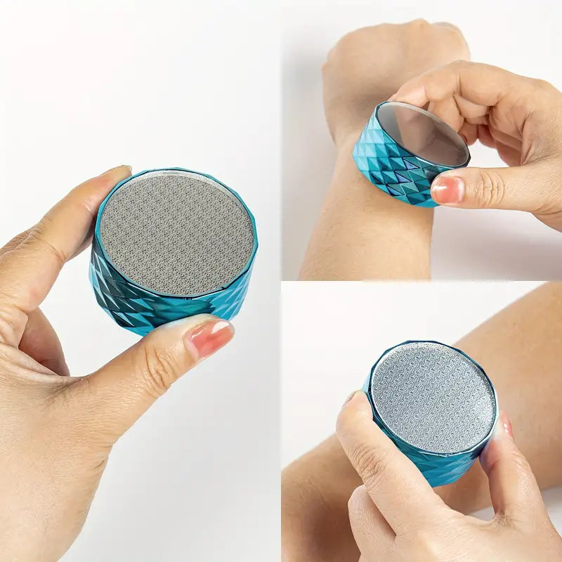 Round Crystal Hair Eraser, Double-Sided Reusable Crystal Hair Eraser, Reusable Crystal Hair Eraser For Women, Magic Painless Hair Skin Exfoliator Tool, Washable Nano Hair Removal For Smooth Skin, Manual Callus Remover