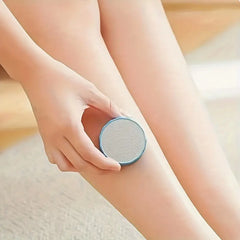 Round Crystal Hair Eraser, Double-Sided Reusable Crystal Hair Eraser, Reusable Crystal Hair Eraser For Women, Magic Painless Hair Skin Exfoliator Tool, Washable Nano Hair Removal For Smooth Skin, Manual Callus Remover