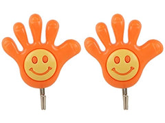 Set Of 3 Creative Hand And Foot Shape Smiley Hook, Multipurpose Wall Hanging Hook, Kitchen Bathroom Hooks, Strong Sticky Cartoon Hook