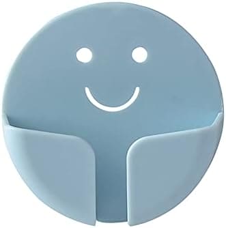 Round Smiley Plug Holder, Lovely Smiley Hook, Nail-free Hook Hanger, New Wall Storage Plug Hook, Creative Multifunction Plug Hook, Strong Traceless Hook, Power Cord Holder Storage Hook