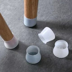 Set Of 4 Silicone Table & Chair Leg Floor Protector, Transparent Furniture Covers for Tables Wood Floor Protector, Chair Glides Table Feet Caps