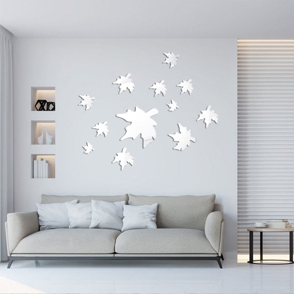 Acrylic Mirror Wall Sticker, 3D Mirror Wall Sticker, Art Home Decor Wall Decor Sticker, 3D Wall DIY Decoration For Bedroom Living Room, Waterproof Acrylic Wall Art Removeable Sticker