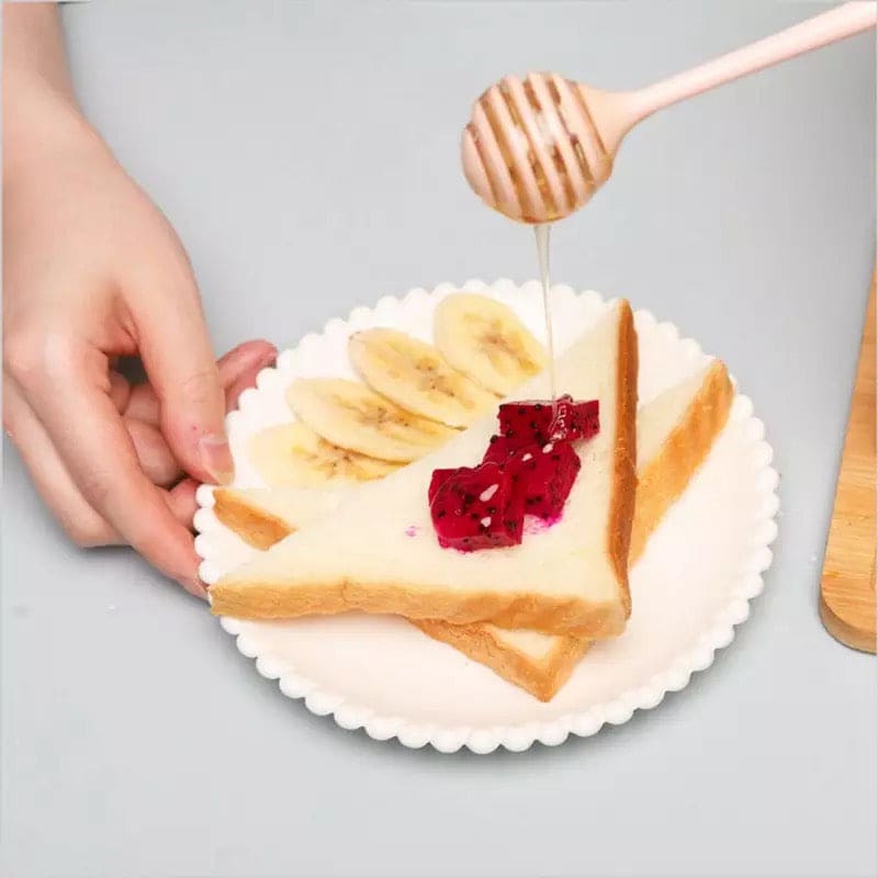 Set Of 2 Plastic Honey Stir Stick, Dessert Coffee Milk Tea Plastic Mixing Stick, Cute Shape Long Handle Kitchen Bee Stick, Practical Honey Stirring Bar
