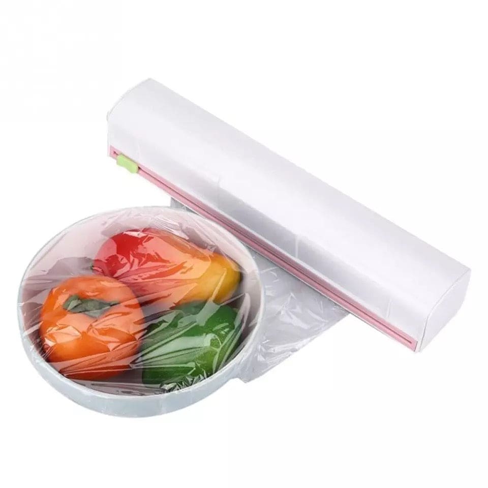 Rotatable Cling Film Wrapping Paper Cutter, Packaging Dispenser With Cutter, Storage Preservative Film Roll Case With Cutting Blade, New Cling Film Cutter, Food Wrap Dispenser Cutter