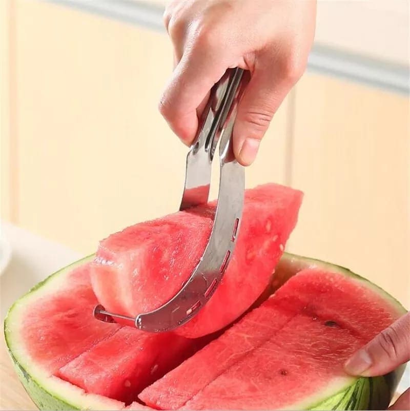 Stainless Steel Watermelon Slicer, Fruit Corer, Stainless Steel Fruit Cutter, Watermelon Knife