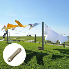 Metal Clothes Line, 20m Washing Line Rope, Steel Core Laundry Clothes Lines, Thick Strong Plastic PVC Cover Garden Indoor Outdoor Travel, Wall Mounted Laundry Drying String