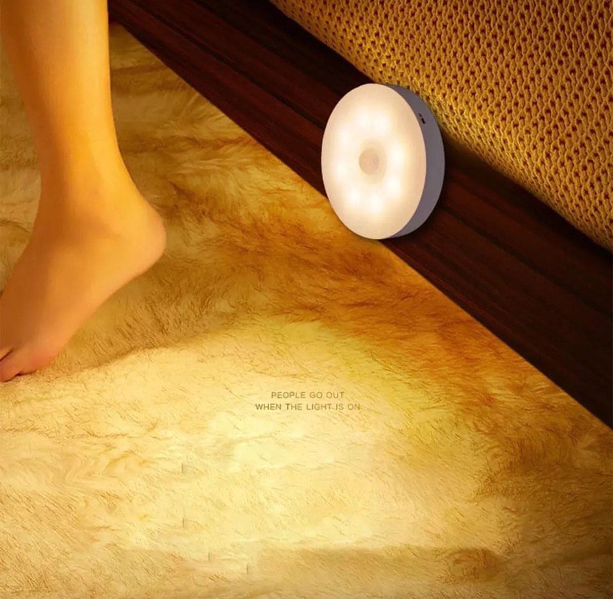 Motion Sensor Night Lamp, Magnetic Body Induction Lamp, Wireless Hook Magnetic Closet Bedroom Wall Lamp