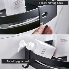 Black Metal Corner Bathroom Shelf Organizer, Shower Storage Rack, Wall Mounted Toilet Shampoo Holder, Wall Mounted Shower Organizer