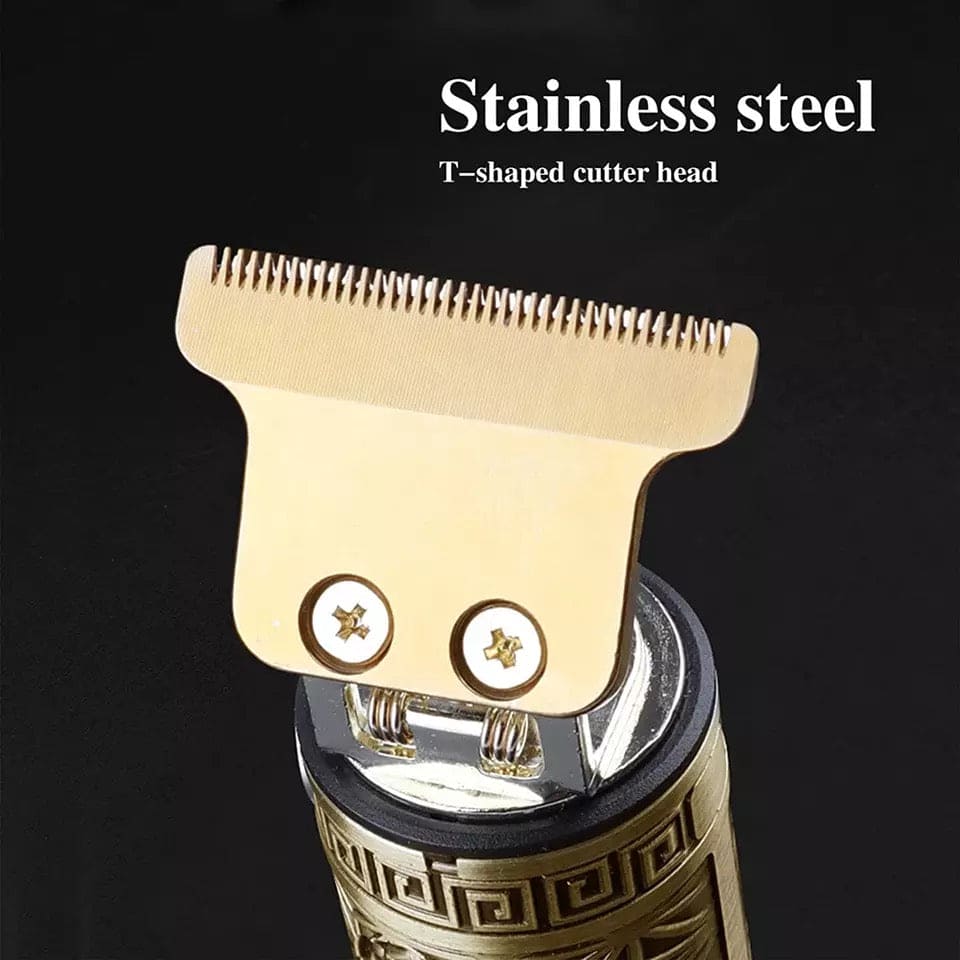 Vintage T9 Golden Dragon Trimmer, Electric Clipper Razor, Hair Cutting Machine Trimmer For Men, T9 USB Electric Professional Beard Haircut Style