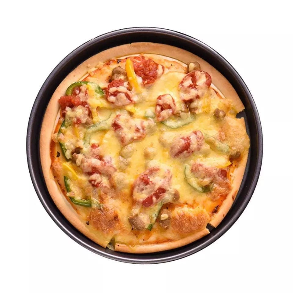 Non-Stick Pizza Pan, Round Pizza Pan Deep Dish Tray, Carbon Steel Non Stick Mold Baking Tool