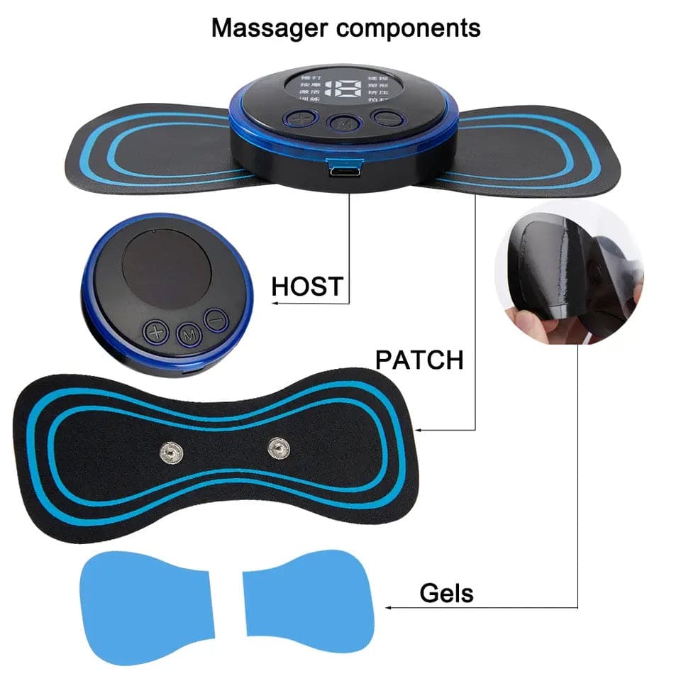 Mini Neck Massager Gel Pad, EMS Neck Massager, Smart Electric Neck Massager, EMS Neck Stretcher, Portable Neck Body Massager, Cervical Spine Massage Stickers, Electric Cervical Massager, Shocker Heating Relieve Pain Massager, Portable Neck EMS Massager