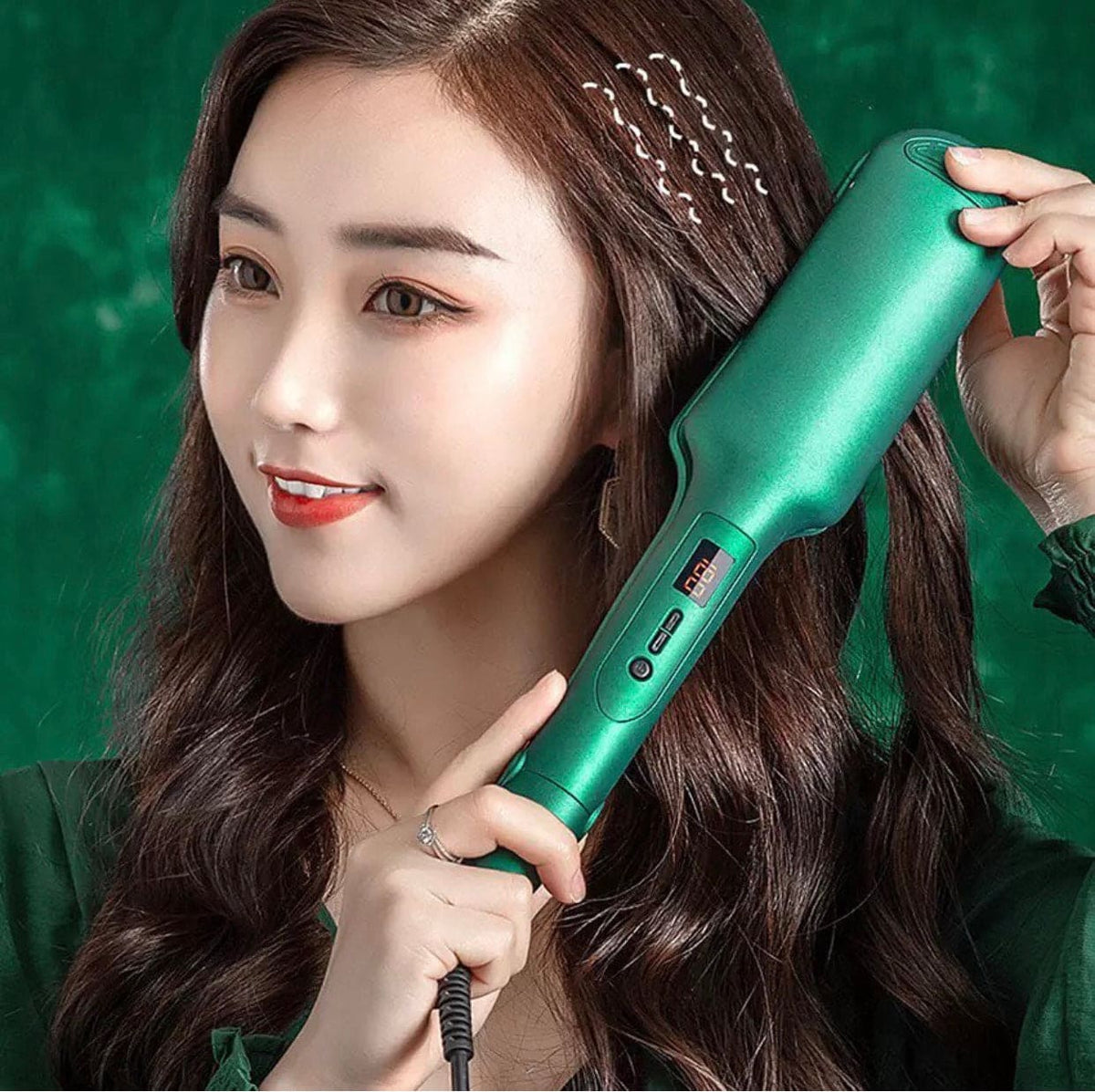 Professional Ceramic Fluffy Corn Curling Flat Iron, Fluffy Splint Professional Hair Straightener, Professional Volumizing Hair Crimping Iron