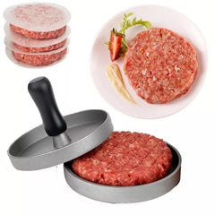 Round Patty Presser, Non-Stick Aluminum Burger Patty Maker, Patty Mold for Smashed Burger, Beef Veggie BBQ Barbecue Grill
