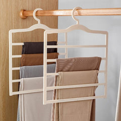 Simple Trouser Hanger, Multilayer Household Wardrobe Hanger,  5 Layers Pants Towel Scarfs Racks, Multifunctional Storage Hanger, Non-slip Magic Hanger, Wardrobe Organizer Storage Rack