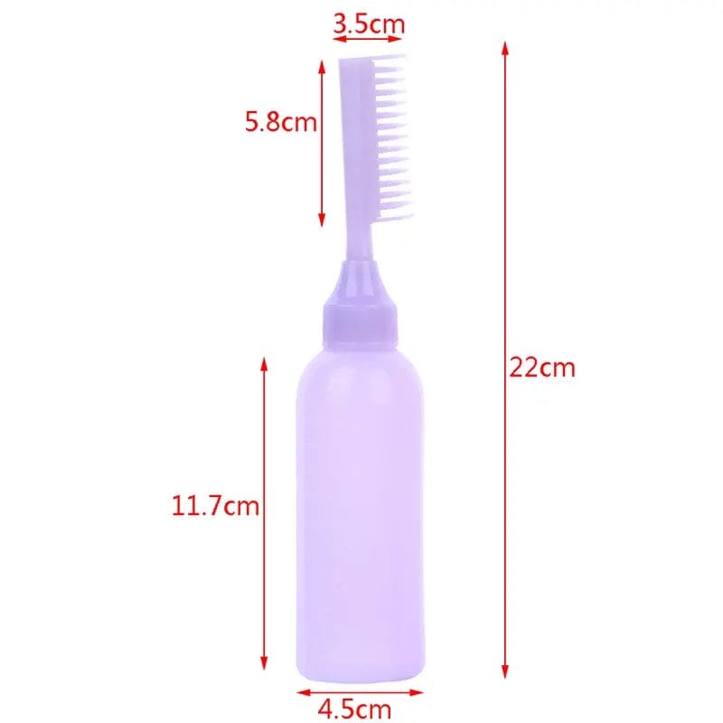 170ml Hair Dye Apilator, Perm Dyeing Cream Hair Shampoo Bottle, Plastic Hair Coloring Comb, Oil Dispenser Hair Comb Bottle, Hair Dressing Styling Tool, Oil Treatment Hair Dye Bottle, Root Comb Applicator Bottle
