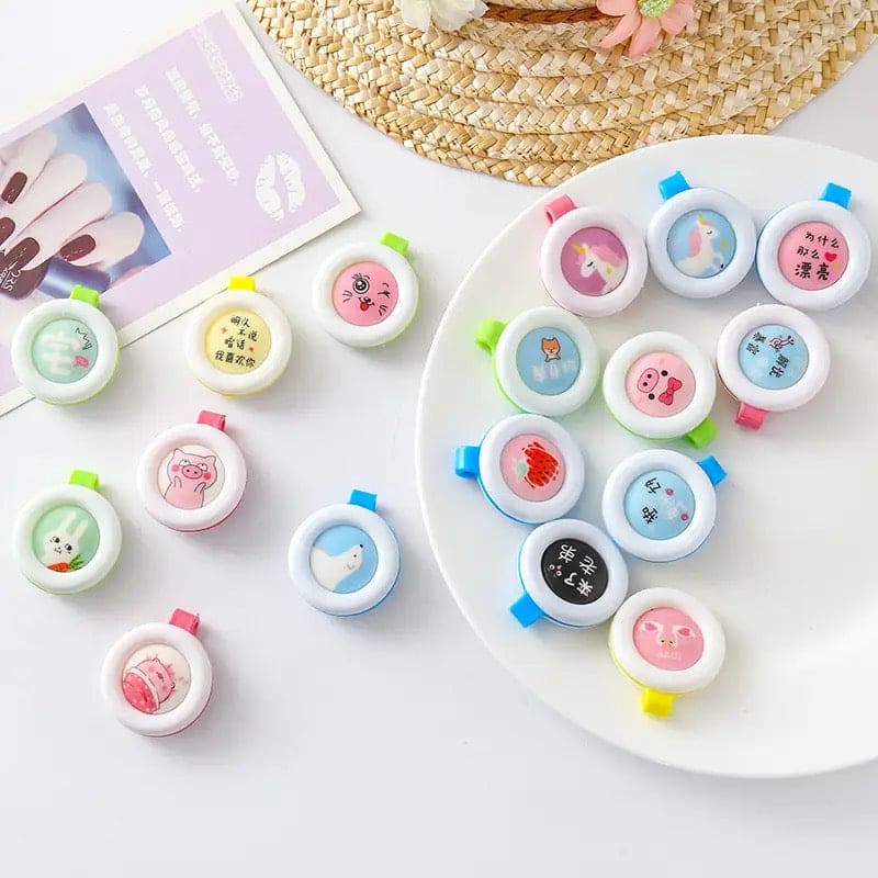 Baby Anti Mosquito Buckle, Plant Essential Oil Mosquito Clip, Toddler Flies Repellent Clips, Portable Mosquito Repellent Buckle For Outdoor, Waterproof Child Mosquito-proof Clamps, Cartoon Mosquito Repellent Button, Mosquito Repellent Clips For Household