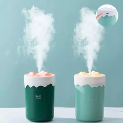 Snow Mountain Air Humidifier, USB Mini Portable Car Air Purifier, Aroma Essential Oil Diffuser, USB Mist Maker, Mini Portable Ultrasonic Air Humidifer