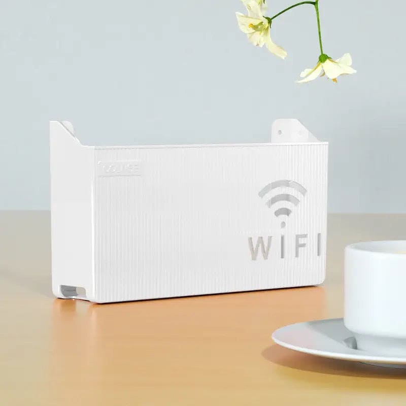 Wireless Wifi Router Shelf, Wall-mounted Cable Power Bracket Organizer, Router Wall Hanging  Rack,  Game Console Box, Self Adhesive Storage Rack, ABS Cable Organizer Box, Socket Power Cord Storage Shelf, Home Office Wall Organizer Management