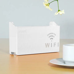 Wireless Wifi Router Shelf, Wall-mounted Cable Power Bracket Organizer, Router Wall Hanging  Rack,  Game Console Box, Self Adhesive Storage Rack, ABS Cable Organizer Box, Socket Power Cord Storage Shelf, Home Office Wall Organizer Management