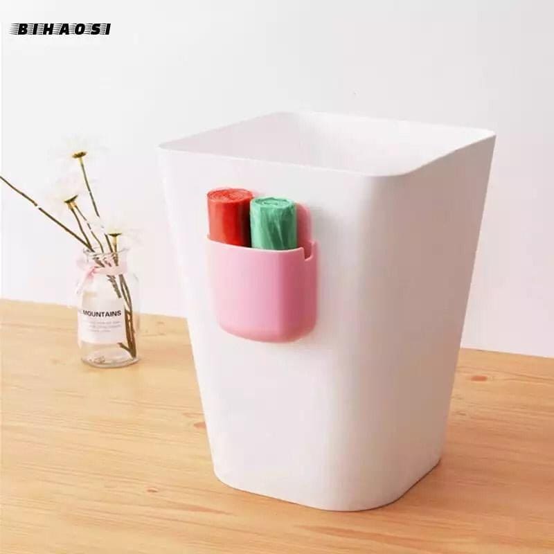 Self-Adhesive White Remote Control Storage Box, Phone Charging Station