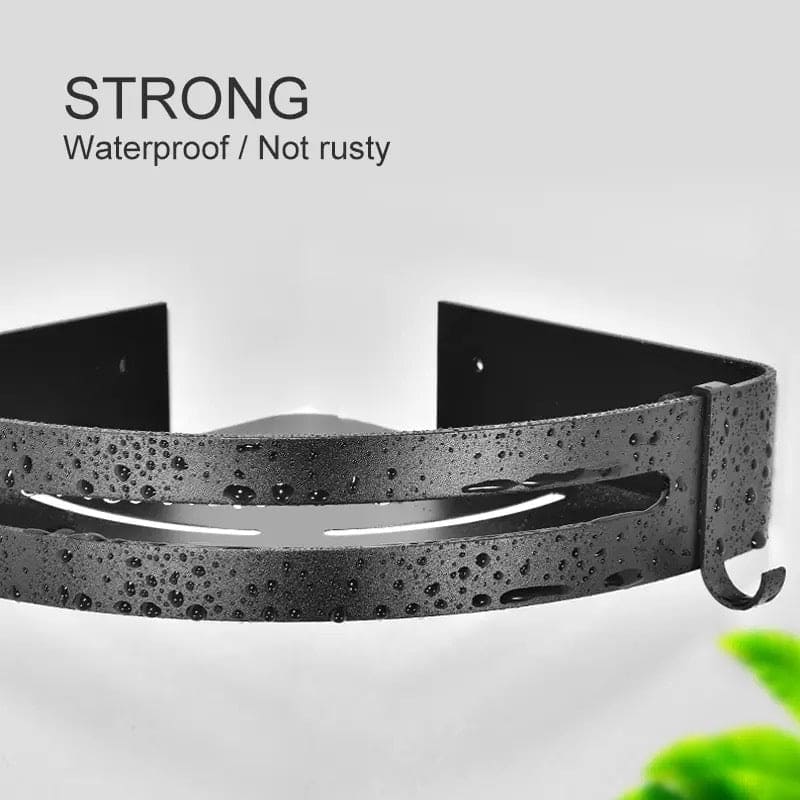 Black Metal Corner Bathroom Shelf Organizer, Shower Storage Rack, Wall Mounted Toilet Shampoo Holder, Wall Mounted Shower Organizer