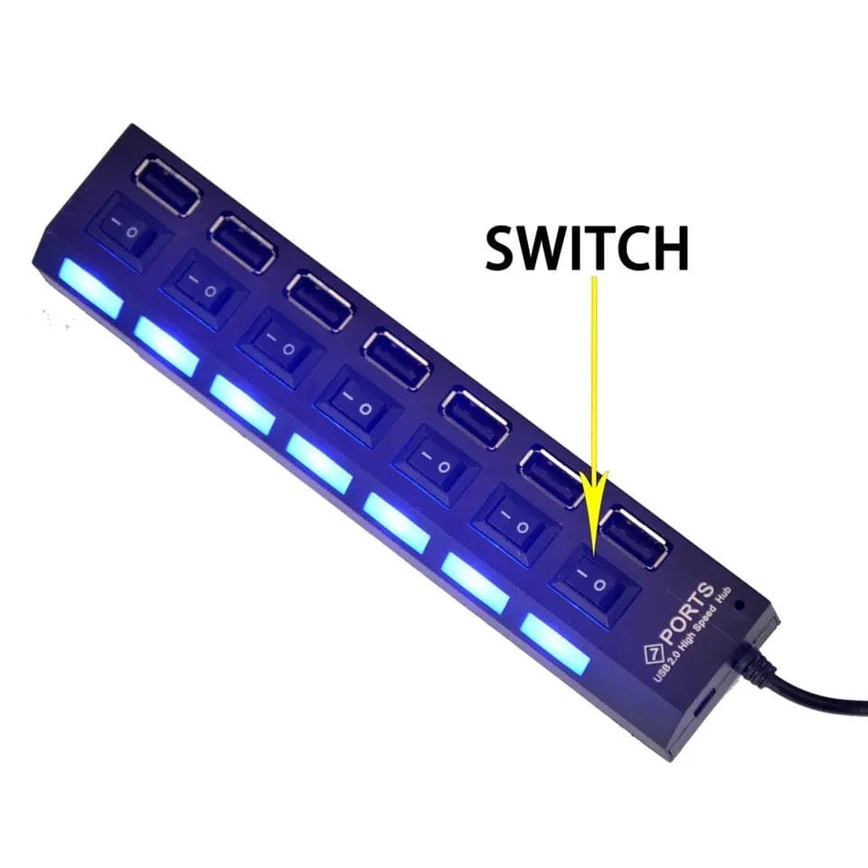 Multi USB Splitter, Small Splitter Switch, Computer USB Extension Hub, Hight Speed Mini Port Hub Adapter, Standard Type Power Adapter, Extender Extension Connector