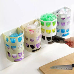 Wall-Mounted Garbage Bags Storage Basket, Multipurpose Plastic Bags Holder, Plastic Carrier Basket, Hollow Trash Bag Storage Holder