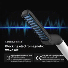 Multifunctional Hair & Beard Brush, Electric Hair Straightener, Quick Hair Stylr For Men, Hair Straightening Comb Professional Beard Care Tools, Electric Hairdressing Comb, Flat Iron Men's Beard Hair Styling Heating Comb
