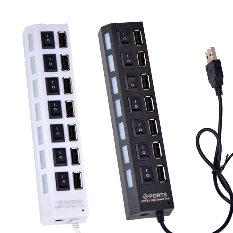 Multi USB Splitter, Small Splitter Switch, Computer USB Extension Hub, Hight Speed Mini Port Hub Adapter, Standard Type Power Adapter, Extender Extension Connector