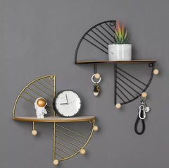 Nordic Iron Art Creative Wall Hanging Rack, Display Shelf Storage Rack, European Style Keychain Hook Wall Hanger
