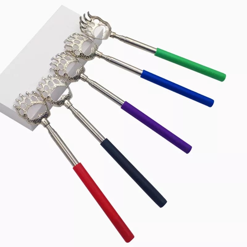 Stainless Steel Telescopic Back Scratcher, Claw Portable Massager, Anti Itch Self Massager, Hackle Hand Telescopic Back Scratcher,  Bear Claw Extendable Telescoping Itch Sticks