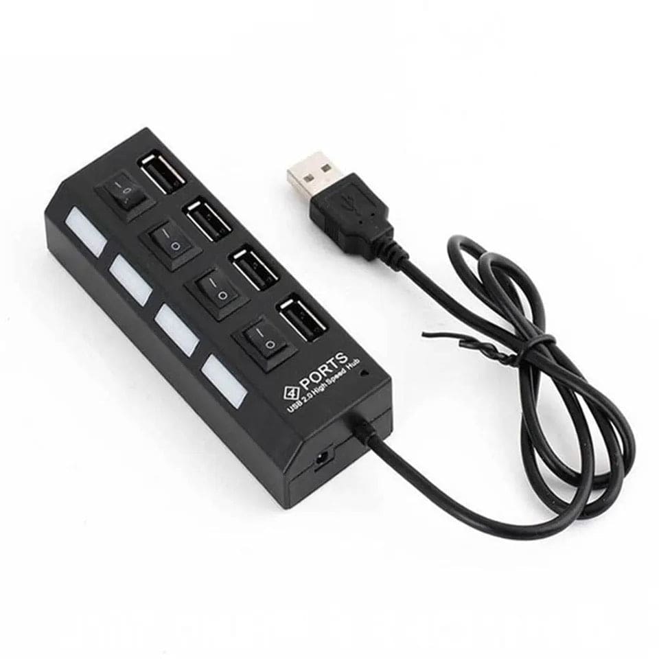 Multi USB Splitter, Small Splitter Switch, Computer USB Extension Hub, Hight Speed Mini Port Hub Adapter, Standard Type Power Adapter, Extender Extension Connector