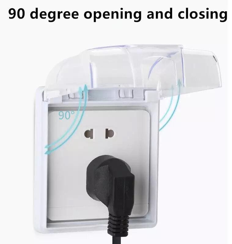 Socket Cover, Self-Adhesive Waterproof Socket Protection, Anti Dust Wall Mounted Cover