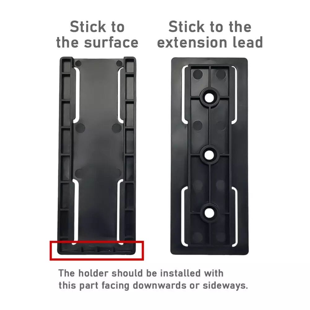 Socket Holder, Power Strip Holder, Fixator Wall Mounted Self Adhesive Holder, Desktop Socket Fixer Cable Organizer, Wall Hanging Power Strip Holder, Traceless Wall Mounted Cable Seamless Strip Holder, Surge Protector Fixator
