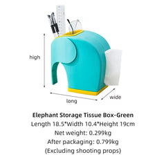 Model Elephant Pen Holder, Tissue Box Home Decoration For Living Room, Children's Desk Decor, Pen Holder Container for Bedroom Dressers, Multifunctional Tissue Box Cover